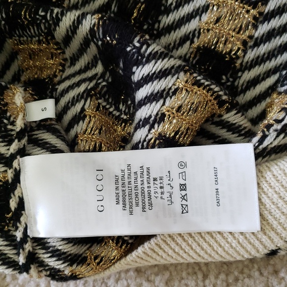 GUCCI GG LOGO METALLIC JACQUARD TOP SWEATER - Picture 6 of 9